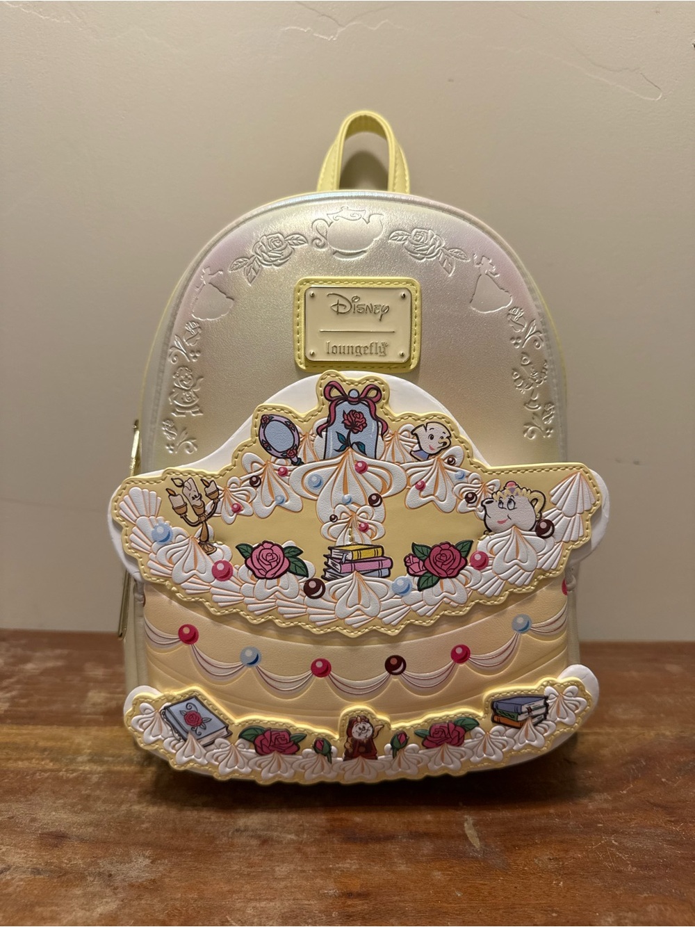 Disney Beauty & the Beast Belle Iridescent Cake Loungefly Mini Backpack